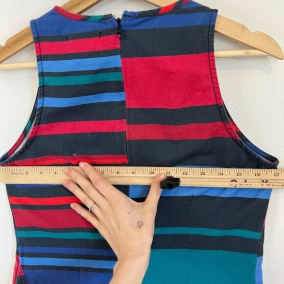 Desigual Women 38 Tammy Bright Vibrant Retro Jersey Knee Length Sleeveless Dress - Picture 8 of 16